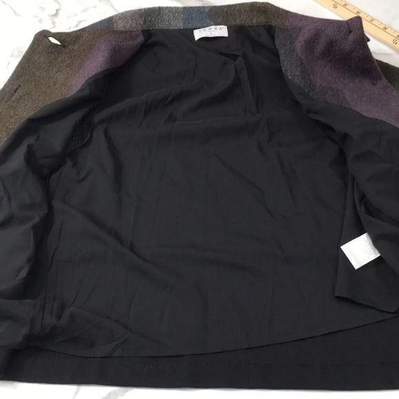 Terra Sj Apparel 3/4 Sleeve Button Front Cropped Jacket Womens Small Multicolor - Picture 5 of 12